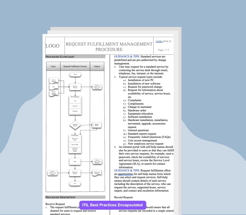 Request Fulfillment, Event & Access Management Process Templates - IT - QMS.COM
