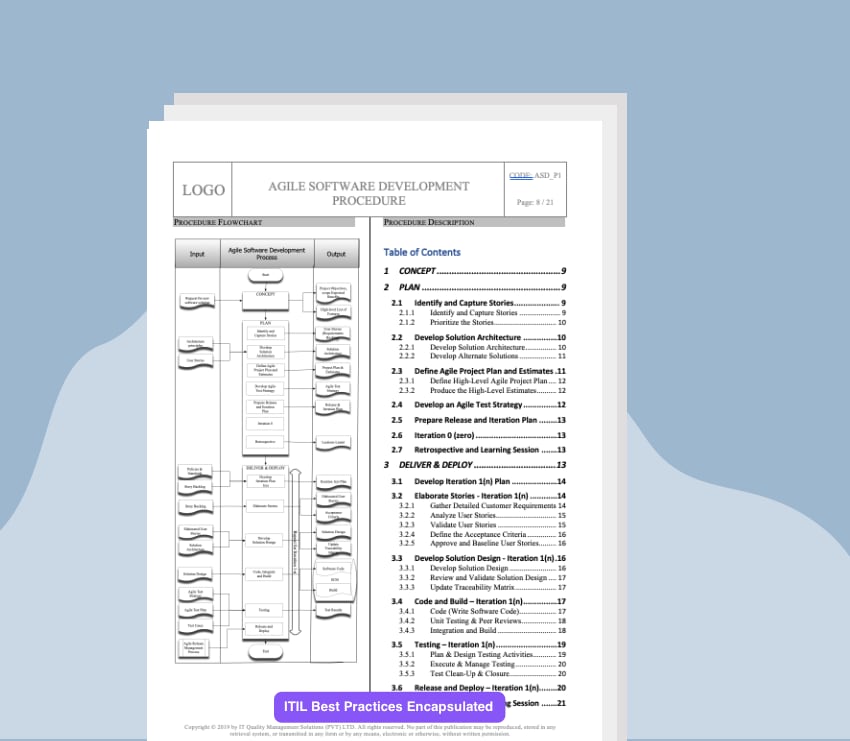 Agile Software Development Process Templates (pdf) - IT - QMS.COM