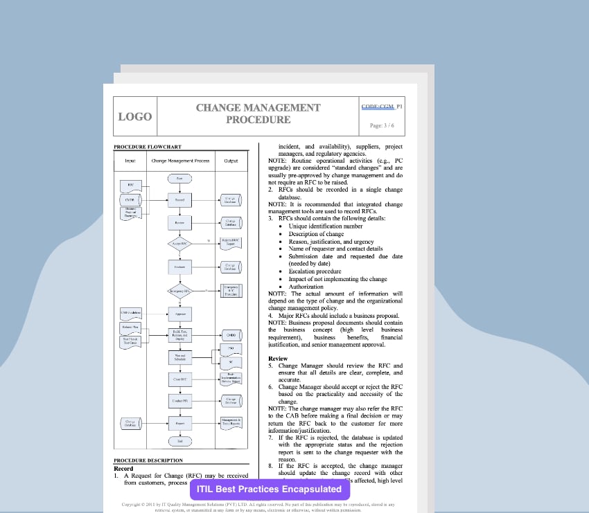 Change Management & Change Evaluation Process Template - IT - QMS.COM