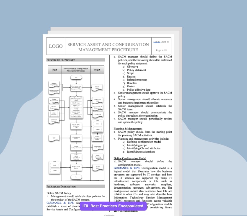 Service Asset and Configuration Management Process Template - IT - QMS.COM