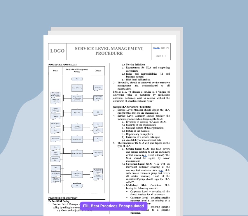 Service Level Process Service Level Management Process Template – IT-QMS.COM