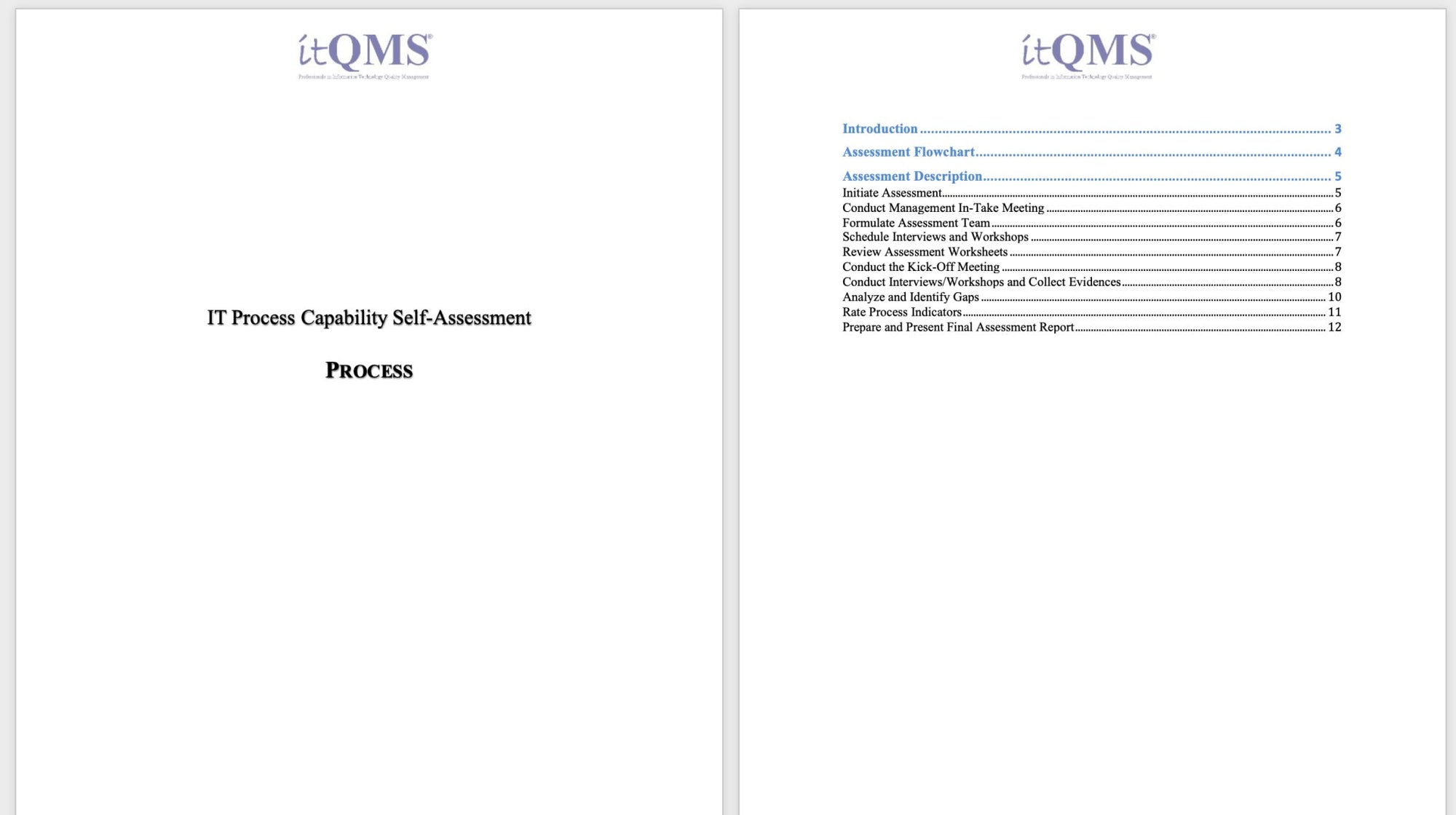 IT Process Maturity - Capability Self Assessment Toolkit - Covers 25 Essential IT Processes - itQMS